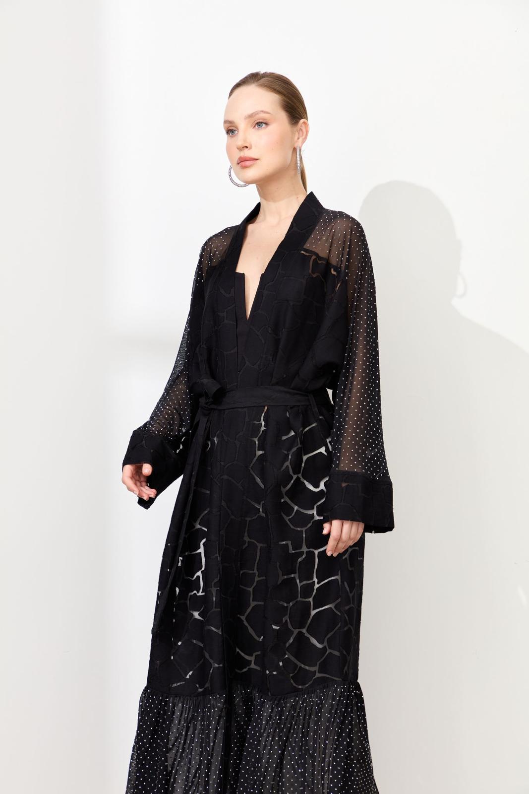 Taş İşlemeli Abaya