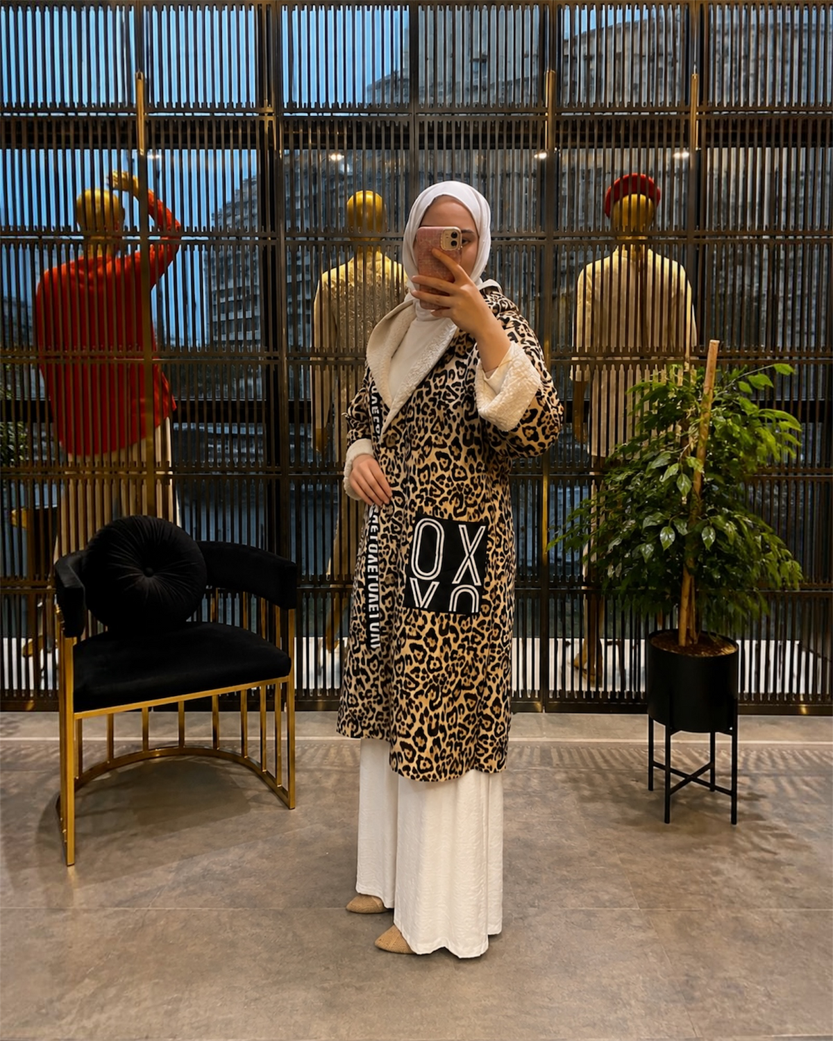 İÇİ KÜRKLÜ LEOPAR KAP