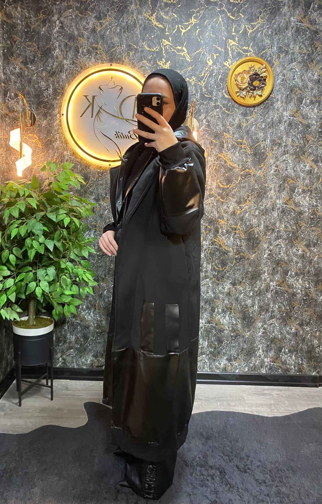 İTHAL DERİ DETAYLI KABAN