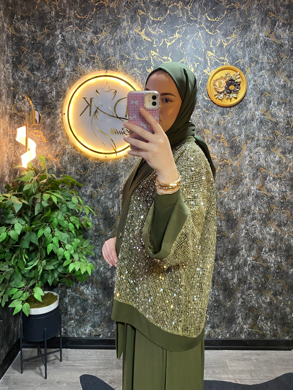 PUL PAYET İŞLEMELİ ÜÇLÜ ÇEKET TAKIM HAKİ