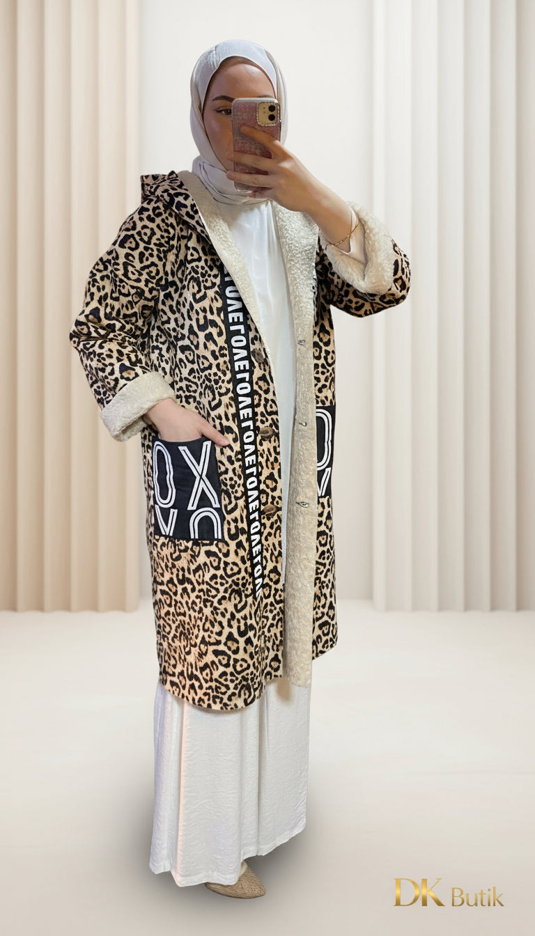 İÇİ KÜRKLÜ LEOPAR KAP