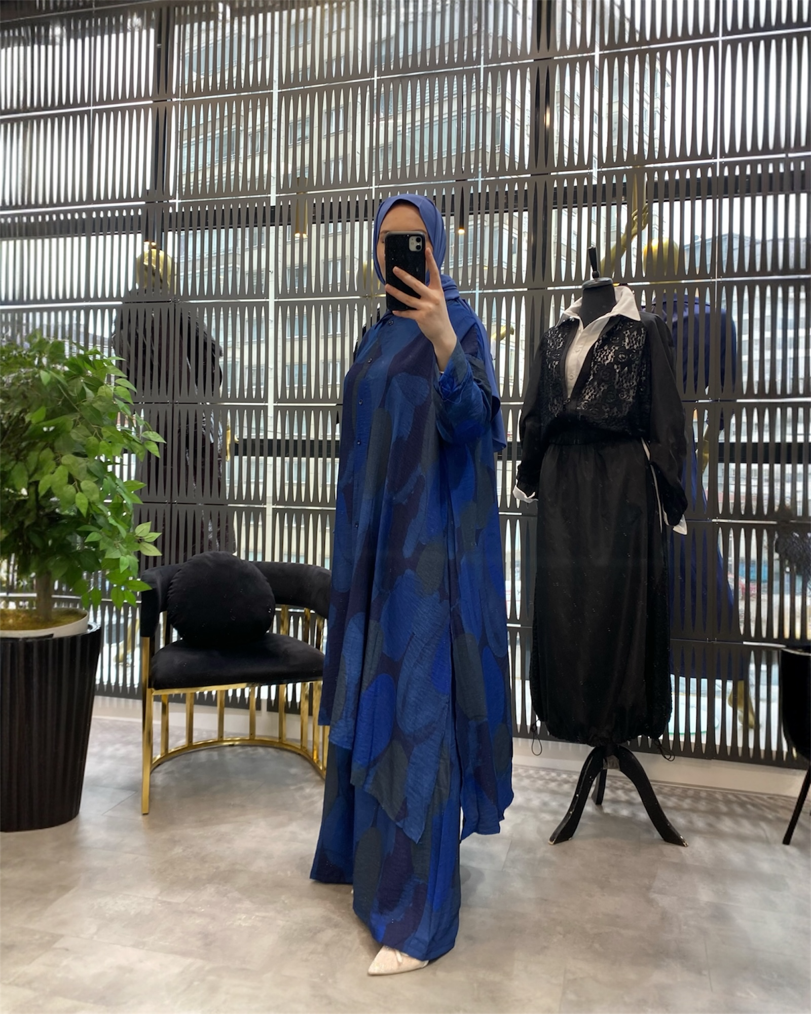 İkili Keten Kimono Takım