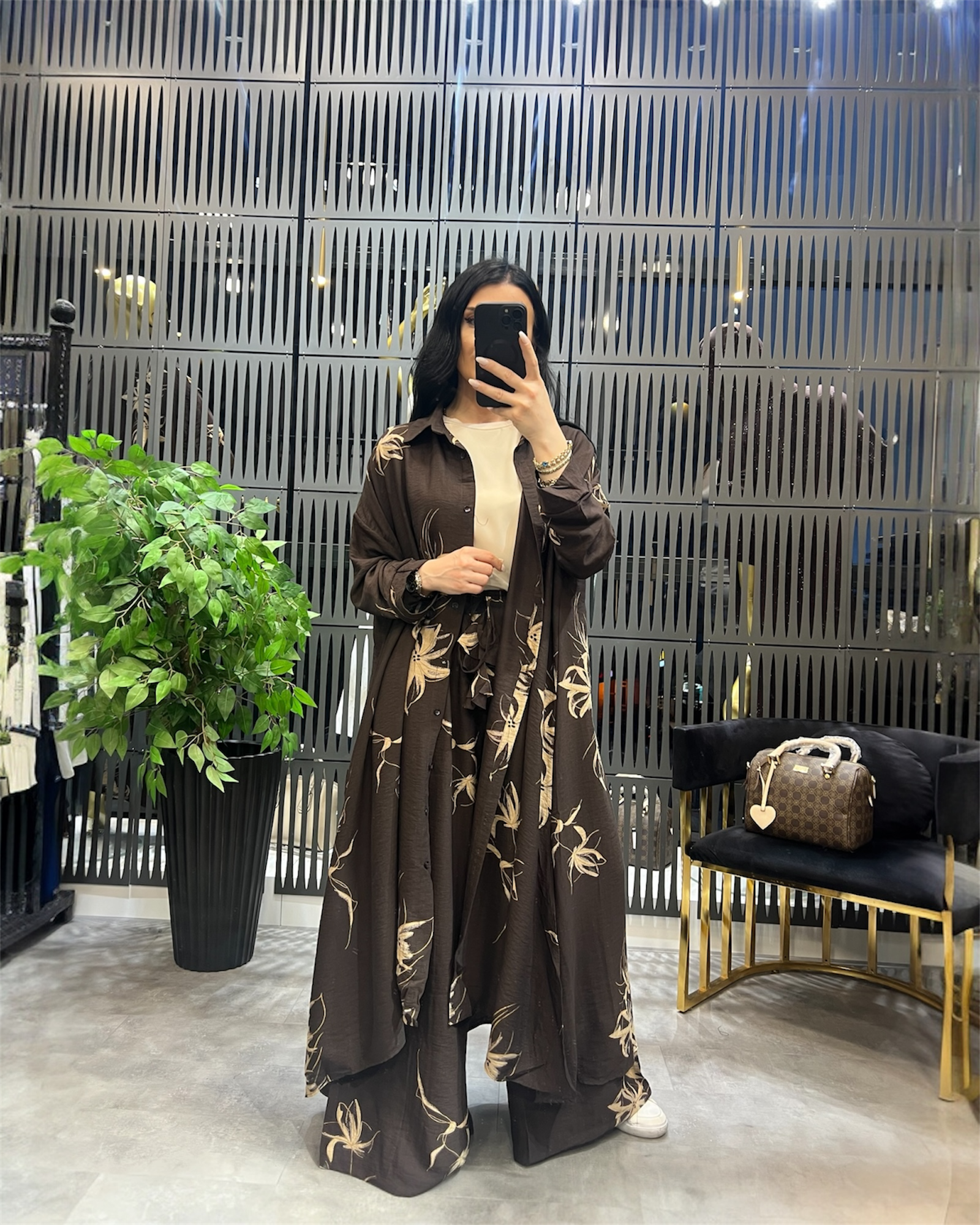 İkili Keten Kimono Takım