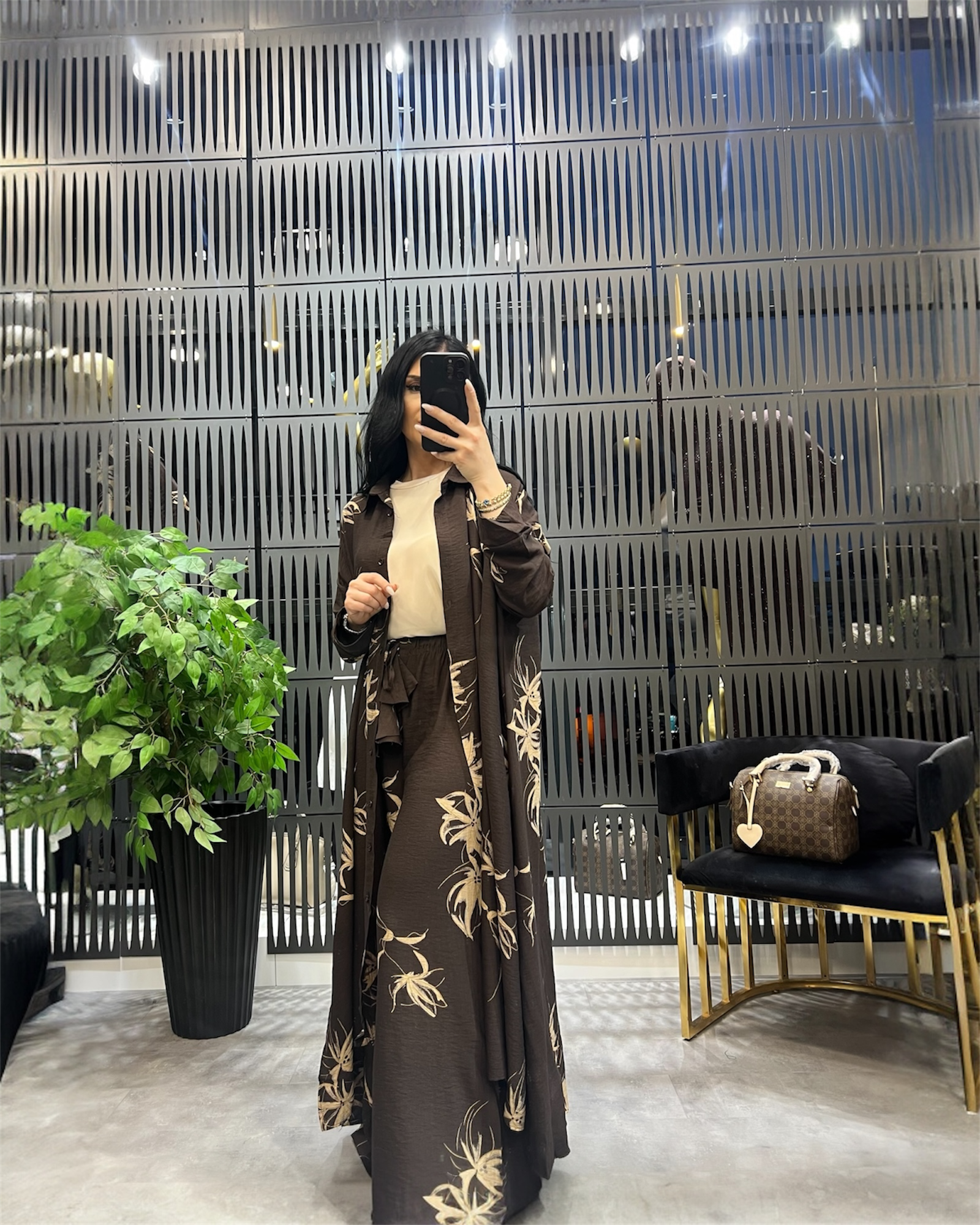 İkili Keten Kimono Takım