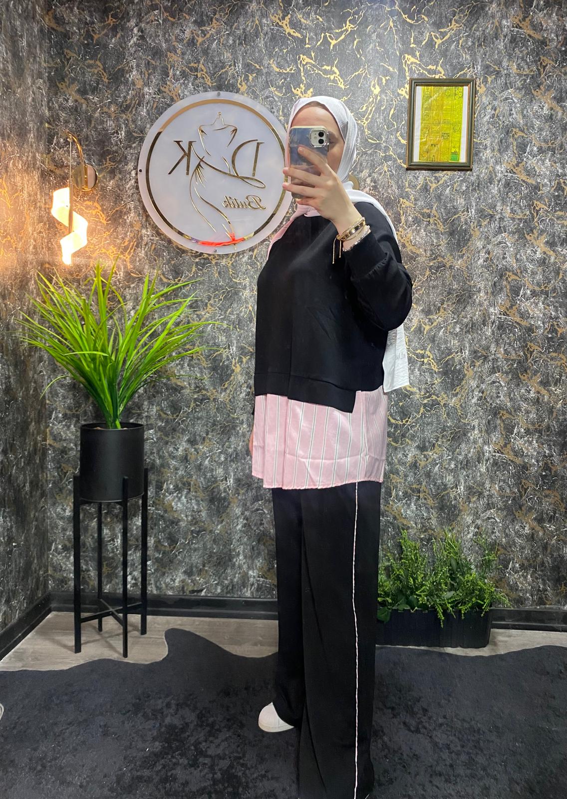 MODAL KUMAŞ İKİLİ TAKIM SİYAH