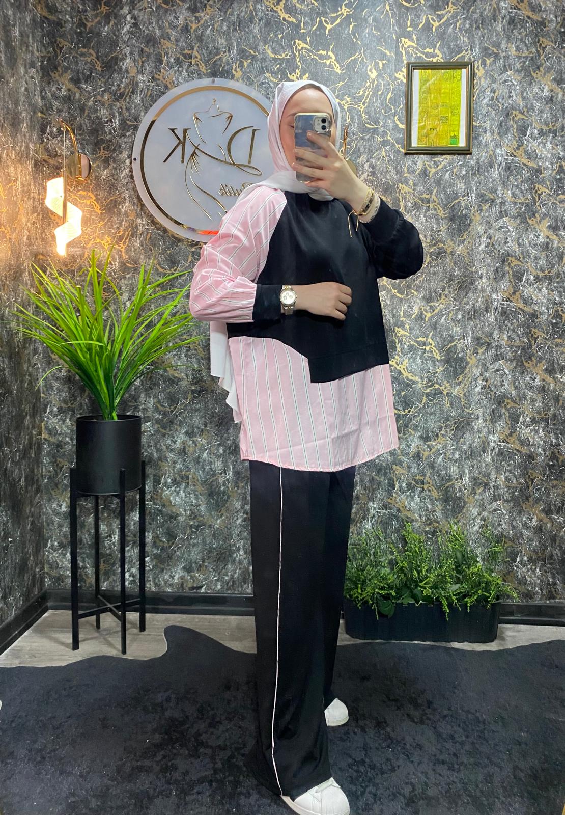 MODAL KUMAŞ İKİLİ TAKIM SİYAH