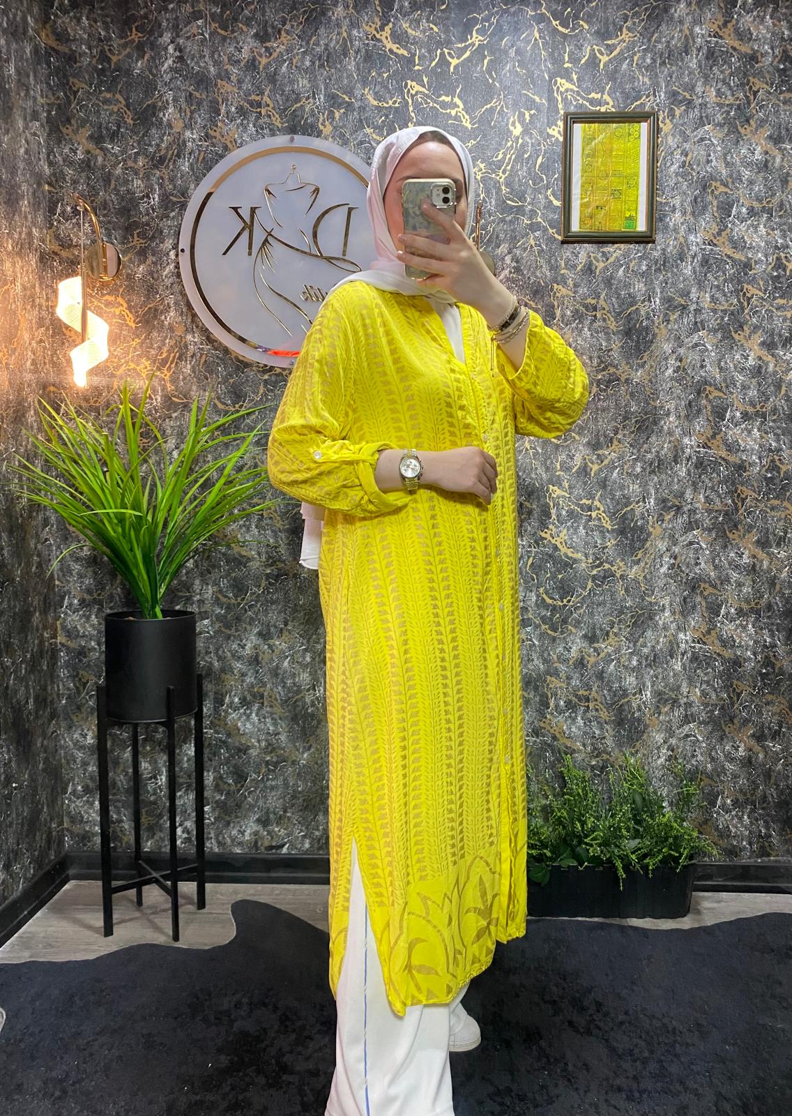 GÖMLEK ELBİSE SARI