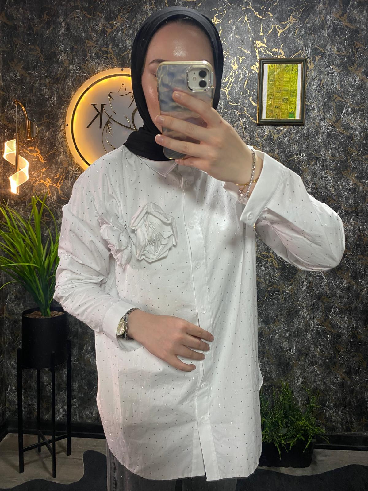 FULL TAŞ İŞLEMELİ GÖMLEK
