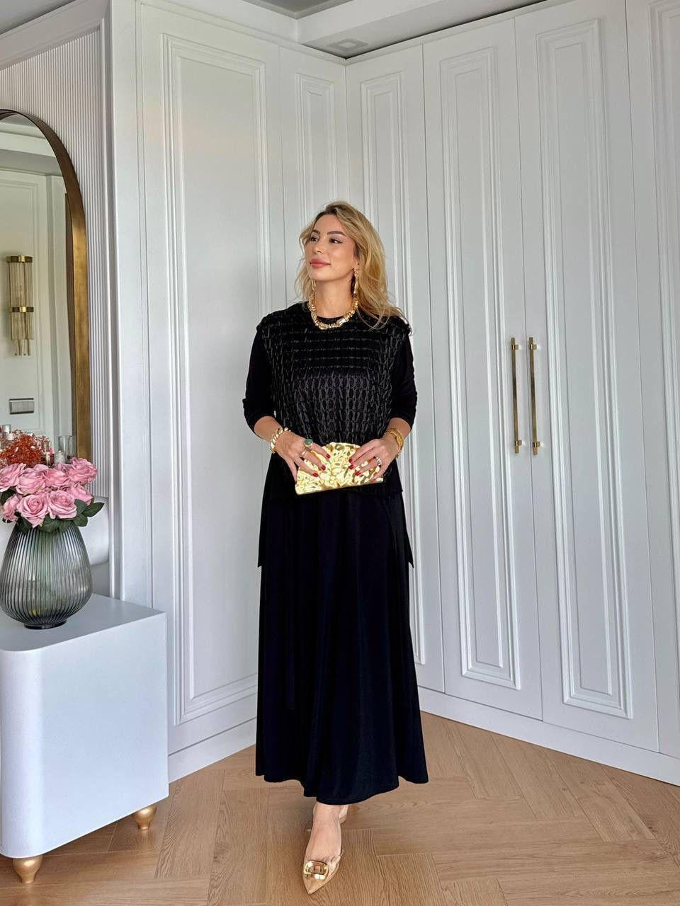 FİLE YELEKLİ ELBİSE