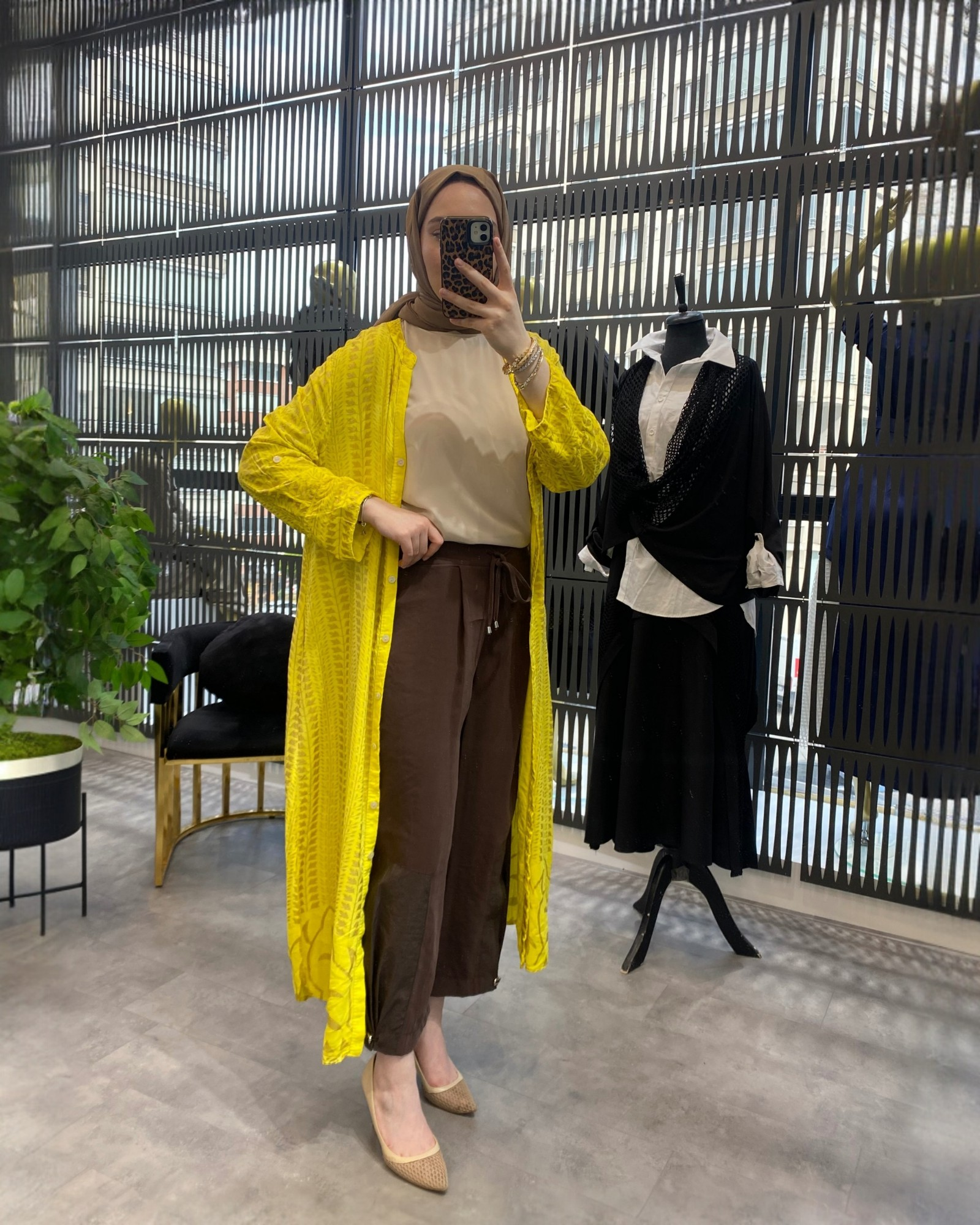 GÖMLEK ELBİSE SARI